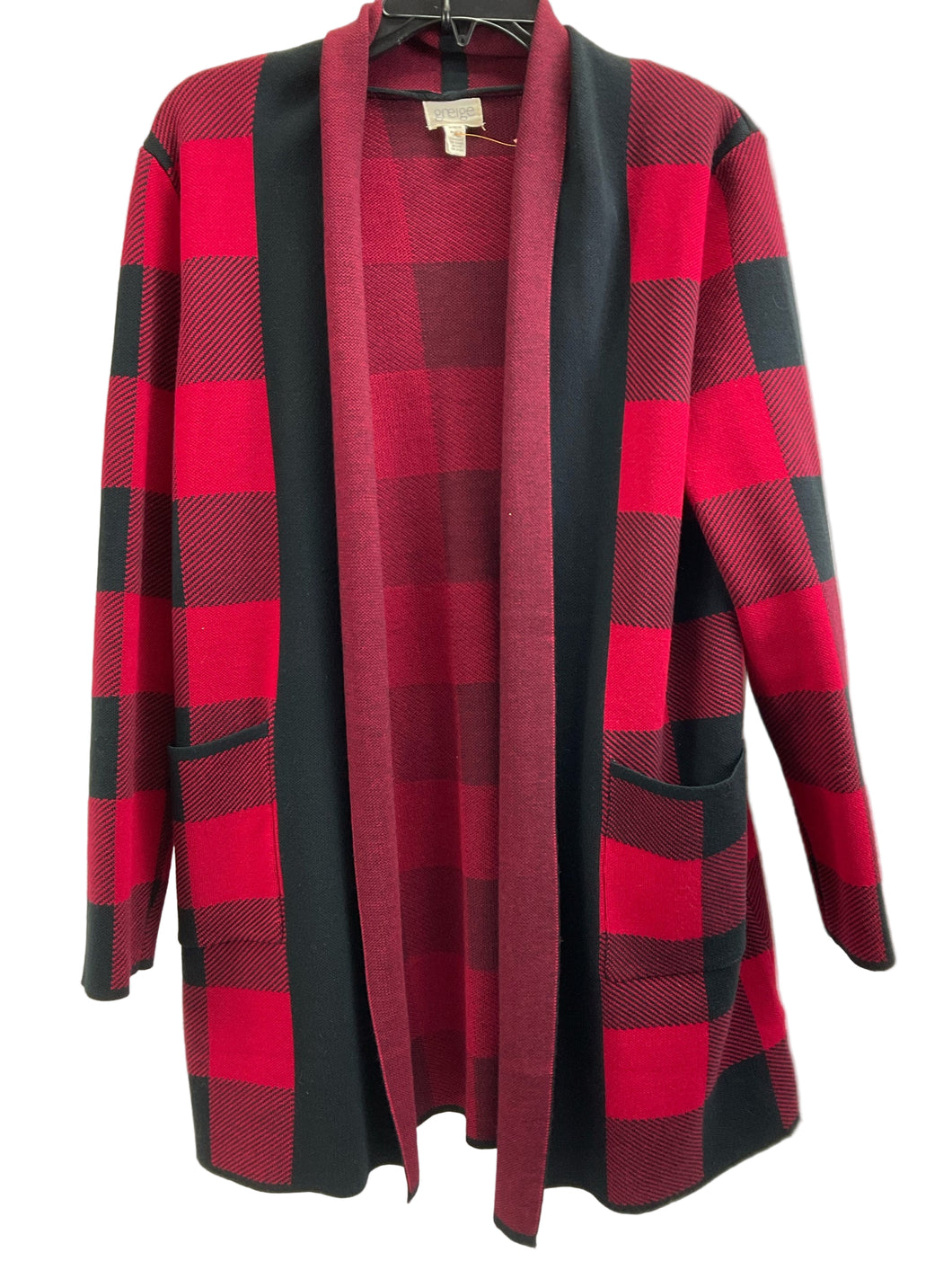 Size M Greige Sweater Open Cardigan