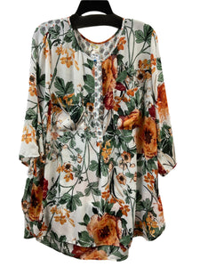 Size 3X Fig & Flower Top