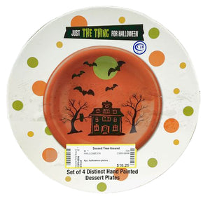 4pc Halloween Plates