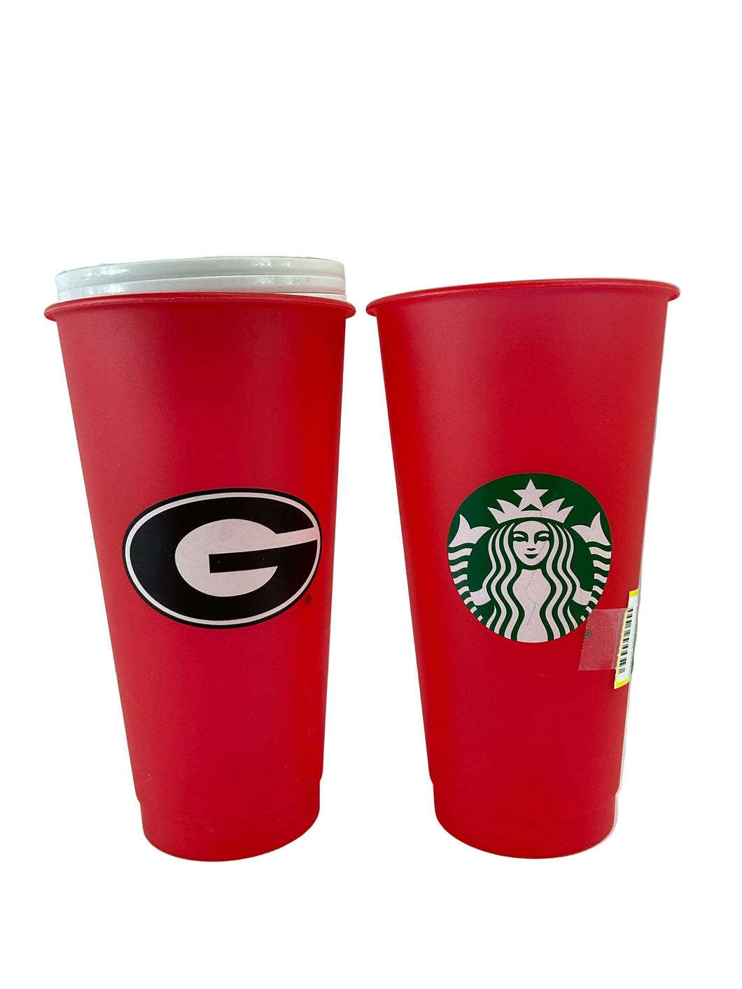 2pc Georgia Bulldog Starbucks Cups