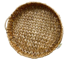Load image into Gallery viewer, Large Round Double Handled Flat Basket
