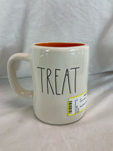 Load image into Gallery viewer, Rae Dunn Halloween Mug white/orange trick or treat
