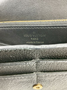 Preowned LV Black Leather Monogram Portefeuille Wallet